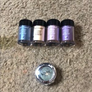 Wet n Wild pigments & NYX single eyeshadow!